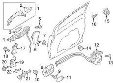 HANDLE(R).INNER DL40-58-330C-02 MAZDA