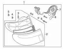 Фонарь задний MAZDA T043-51-155