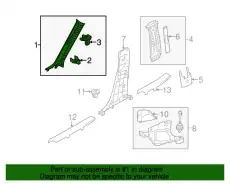 TRIM(R).'A'PILLAR BHN9-68-160H-75 MAZDA
