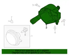 Облицовка фары противотум лев пластм TK22-50-C22 MAZDA