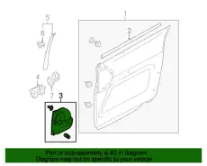 REAR DOOR TRIM UPPER C235-68-59YC-02 MAZDA
