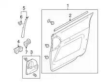 REAR DOOR TRIM UPPER C235-68-59YC-02 MAZDA