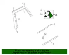 GARNISH(R).REAR DOOR EG21-50-M30A MAZDA