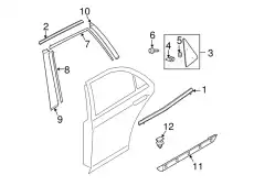 GARNISH(R).REAR DOOR EG21-50-M30A MAZDA