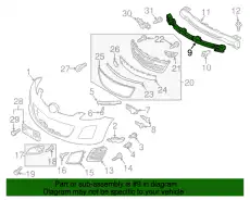 Усилитель бампера MAZDA EH4450111