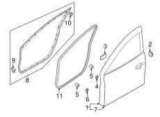 WEATHERSTRIP(L).DOOR BHN9-59-760C MAZDA
