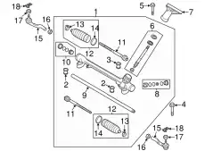 Рулевая рейка MAZDA GHT2-32-11X