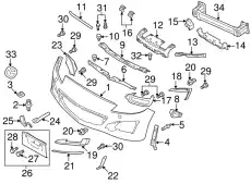 Абсорбер-усилитель бампера MAZDA F151-50-111A