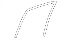 RUN CHANNEL(L).GLASS BBM4-73-605 MAZDA