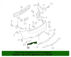 GUARD(R),REAR BUMPER F189-50-361A MAZDA