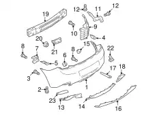 GUARD(R),REAR BUMPER F189-50-361A MAZDA