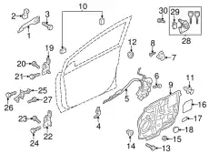 Ручка двери MAZDA GJ6A-59-410R-26