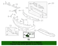  НАКЛАДКА БАМПЕРА ЛЕВАЯ TA02-50-C20C MAZDA