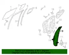 FRAME(R).WINDOW REG. GHP9-72-590A MAZDA