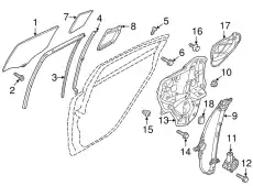 FRAME(R).WINDOW REG. GHP9-72-590A MAZDA