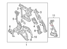 REINF(L),'D'PILLAR KD53-71-4H1 MAZDA