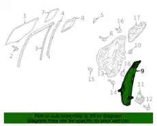 FRAME(R),WINDOW REG. GHP9-72-590B MAZDA