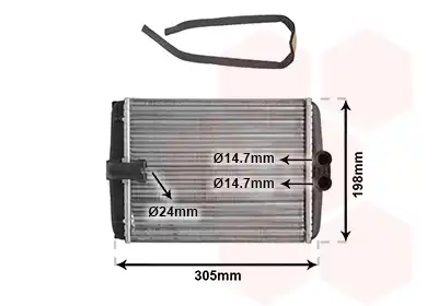 Радиатор печки VAN WEZEL 30006250