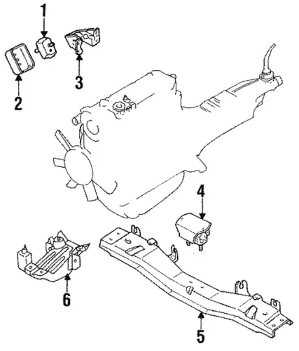 RUBBER ENGINE MT UB39-39-040F MAZDA