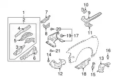 Защита лев пластм T001-56-340C MAZDA