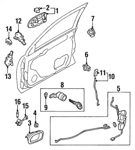 Ручка двери MAZDA BC1D-58-410