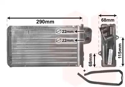 Радиатор печки VAN WEZEL 40006100