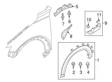 D10E-51-W30C РАСШИРИТЕЛЬ КРЫЛА MAZDA