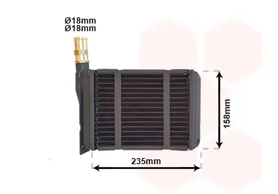 Радиатор печки VAN WEZEL 43006090