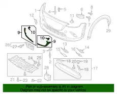 MOULD(L).FRONT D10J-50-7K0C MAZDA
