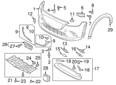 MOULD(L).FRONT D10J-50-7K0C MAZDA