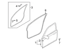 Уплотнитель двери MAZDA TD11-59-760C