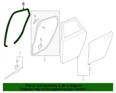 Уплотнитель двери MAZDA BP4K-68-913B