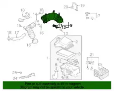 Патрубок воздушный L3K9-13-220A MAZDA