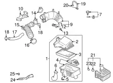 Патрубок воздушный L3K9-13-220A MAZDA