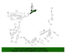 HANDLE(R).OUTER TD87-58-410B MAZDA