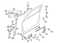 HANDLE(R).OUTER TD87-58-410B MAZDA