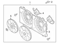 PE2015140 КРЫЛЬЧАТКА ВЕНТИЛЯТОРА ЛЕВАЯ 15 16 20 MAZDA
