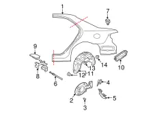 Подкрылок MAZDA GJ6A-56-1H1K