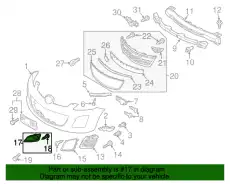 Решётка фары противотуманной прав EH45-50-B40E MAZDA