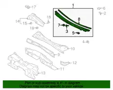 Решетка капота NA01-50-790E MAZDA