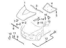 Замок капота FE02-56-620A MAZDA