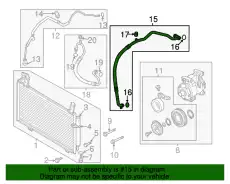  .ШЛАНГ РАДИАТОРА КОНДИЦИОНЕРА KF03-61-462 MAZDA