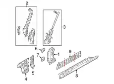 REINF(L).F.PILLAR NE51-71-24ZC MAZDA
