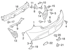 Усилитель бампера MAZDA DR61-50-260B