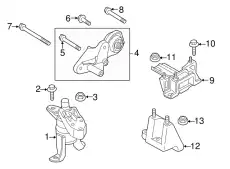 BRACKET NO.4.ENGINE D651-39-080H MAZDA