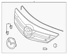 Решетка радиатора MAZDA BP4S-50-710D-01