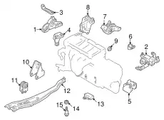 MEMBER.ENG.MTG. BJ3A-39-800B MAZDA