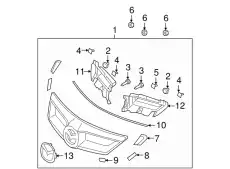 Решетка радиатора MAZDA BR5V-50-710B-33