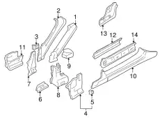PILLAR (R) FRT INNER NC10-70-270D MAZDA