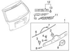 Решетка радиатора MAZDA EG21-50-810F-85